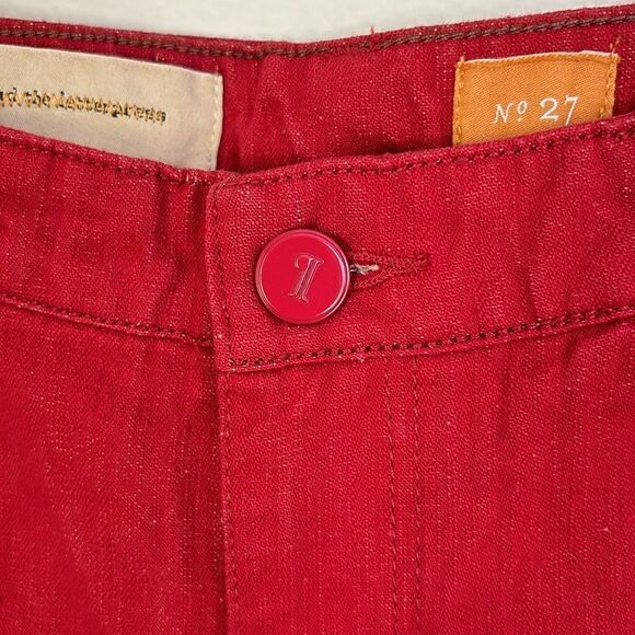 Pilcro and The Letterpress Hyphen Red Jeans Size 27 - Picture 4 of 11